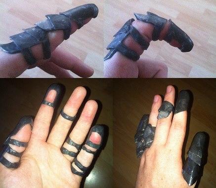 Costume armoured gloves