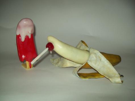 Icypole and Banana sculpture