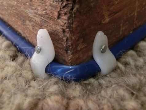 Skirting board cable clips